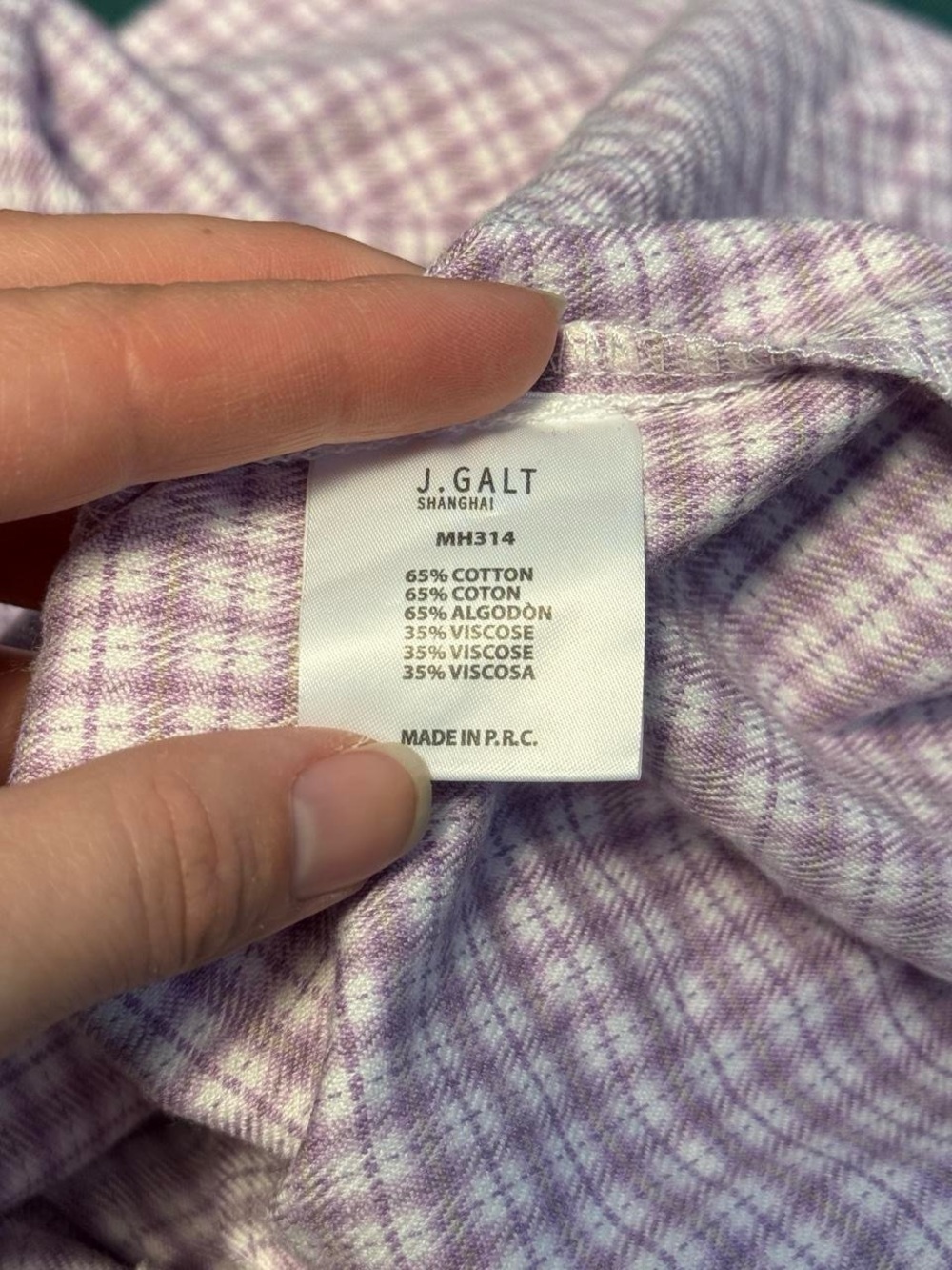 John Galt Purple Plaid Dress - Picture 4 of 4